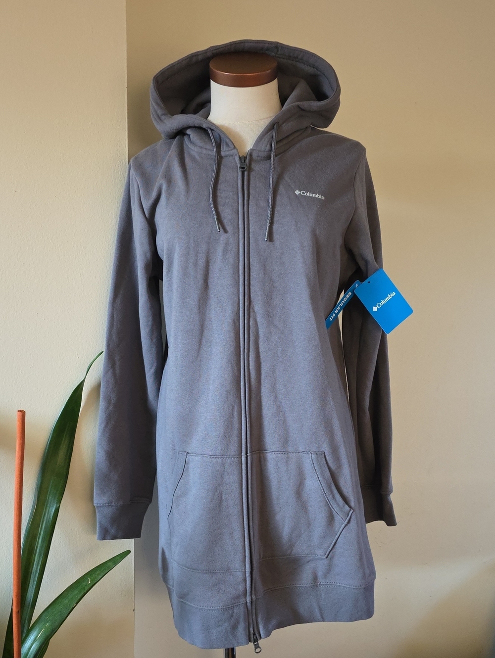 COLUMBIA BNWT Burr Trail Long Full Zip Hoodie - Grey M Regular Fit